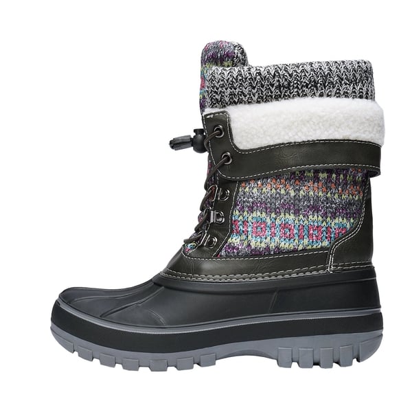 Insulated Snow Kids Waterproof Boots - GREY MULTI - 1